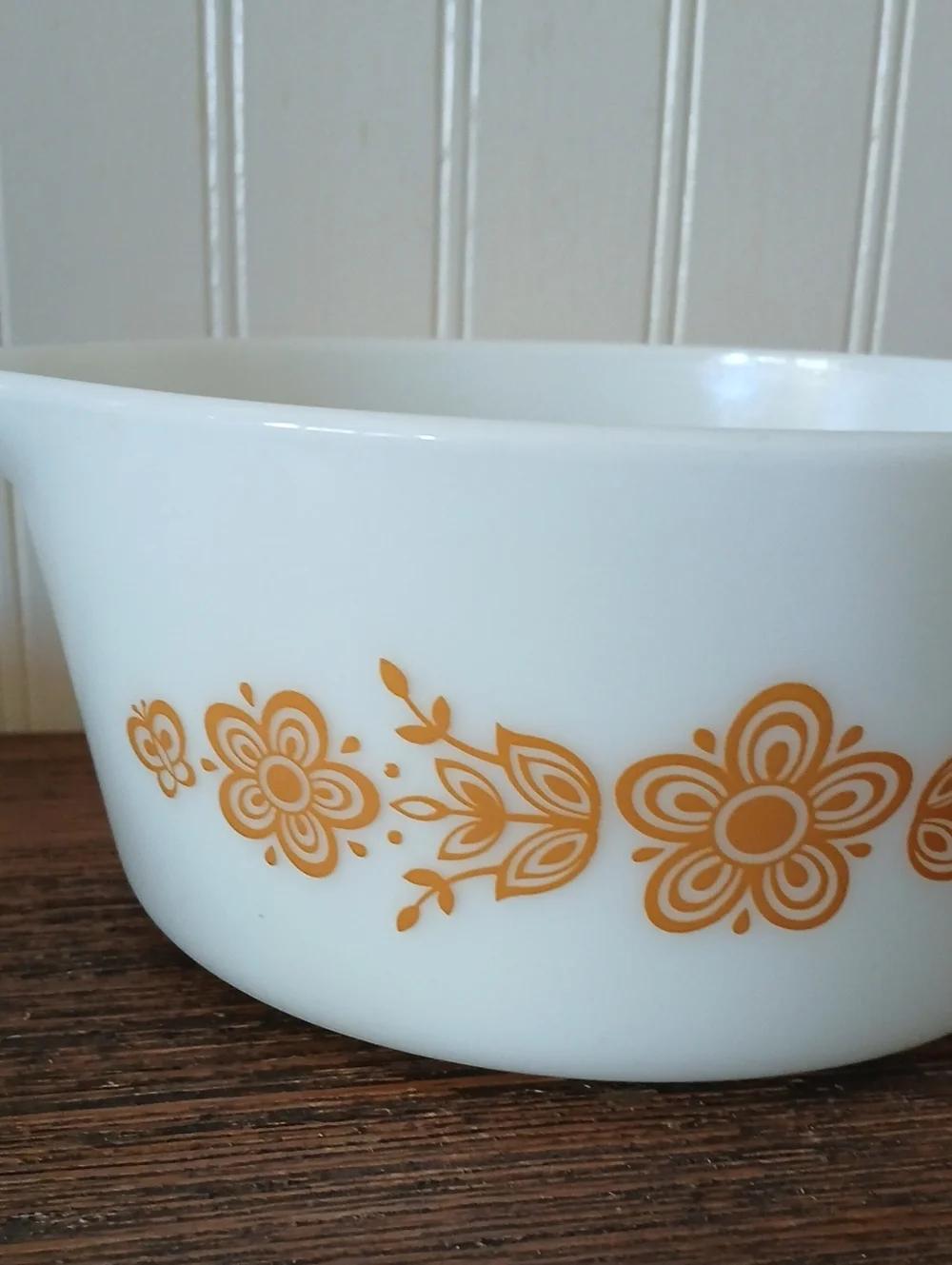 Vintage PYREX Cinderella  Casserole Dish Butterfly Gold Pattern USA